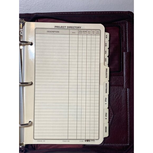 VTG Time Systems Organizer 1994 USA Calendar Zip Close Activity Information Mana - Picture 16 of 16